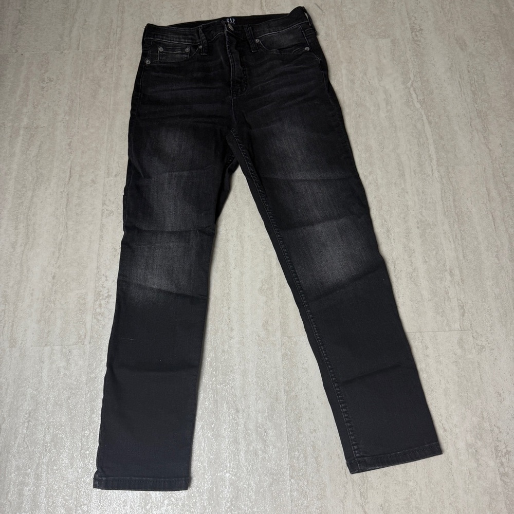 GAP high rise true skinny black jeans 27